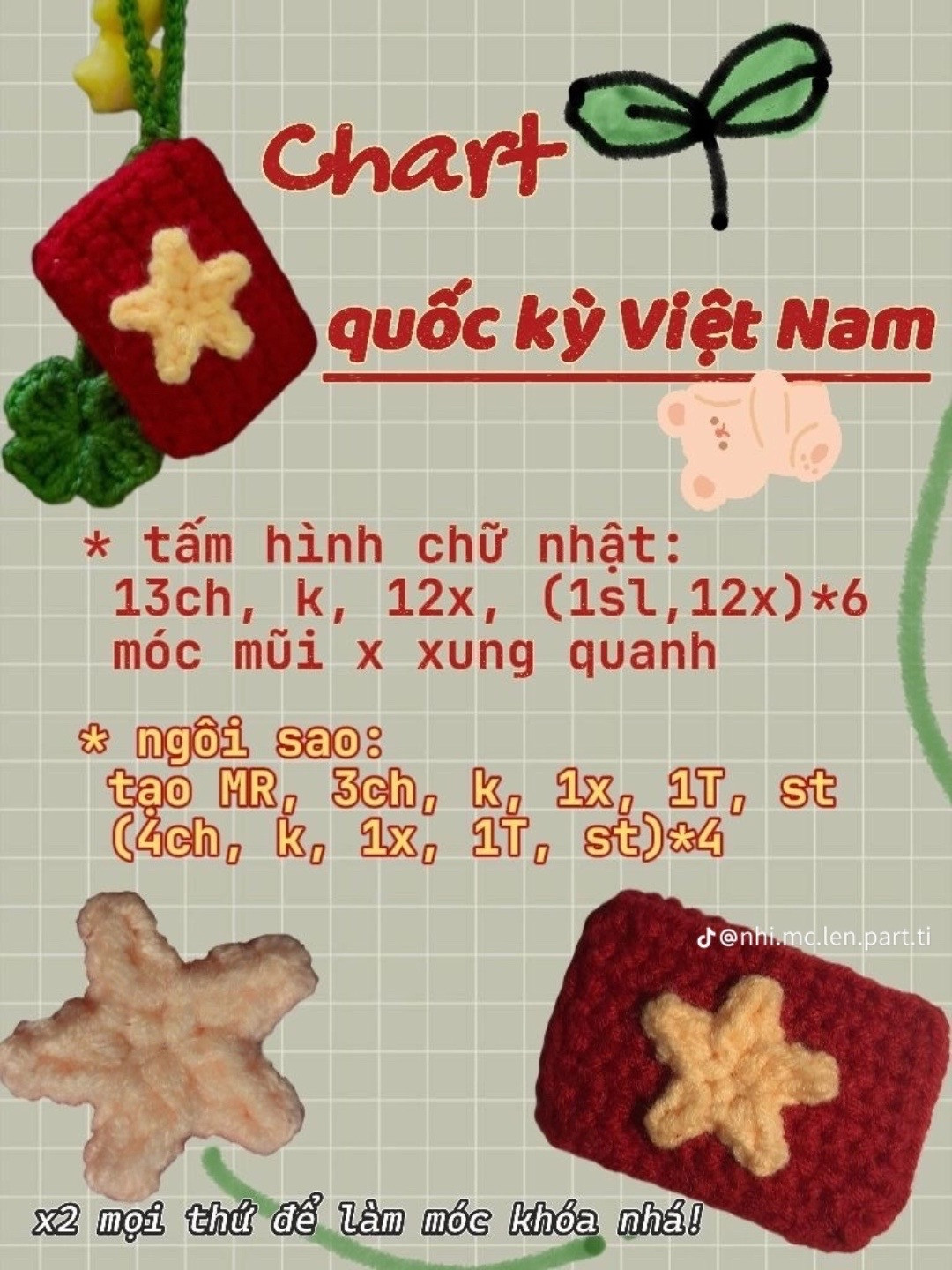 Túi dâu tây hồng trắng len móc