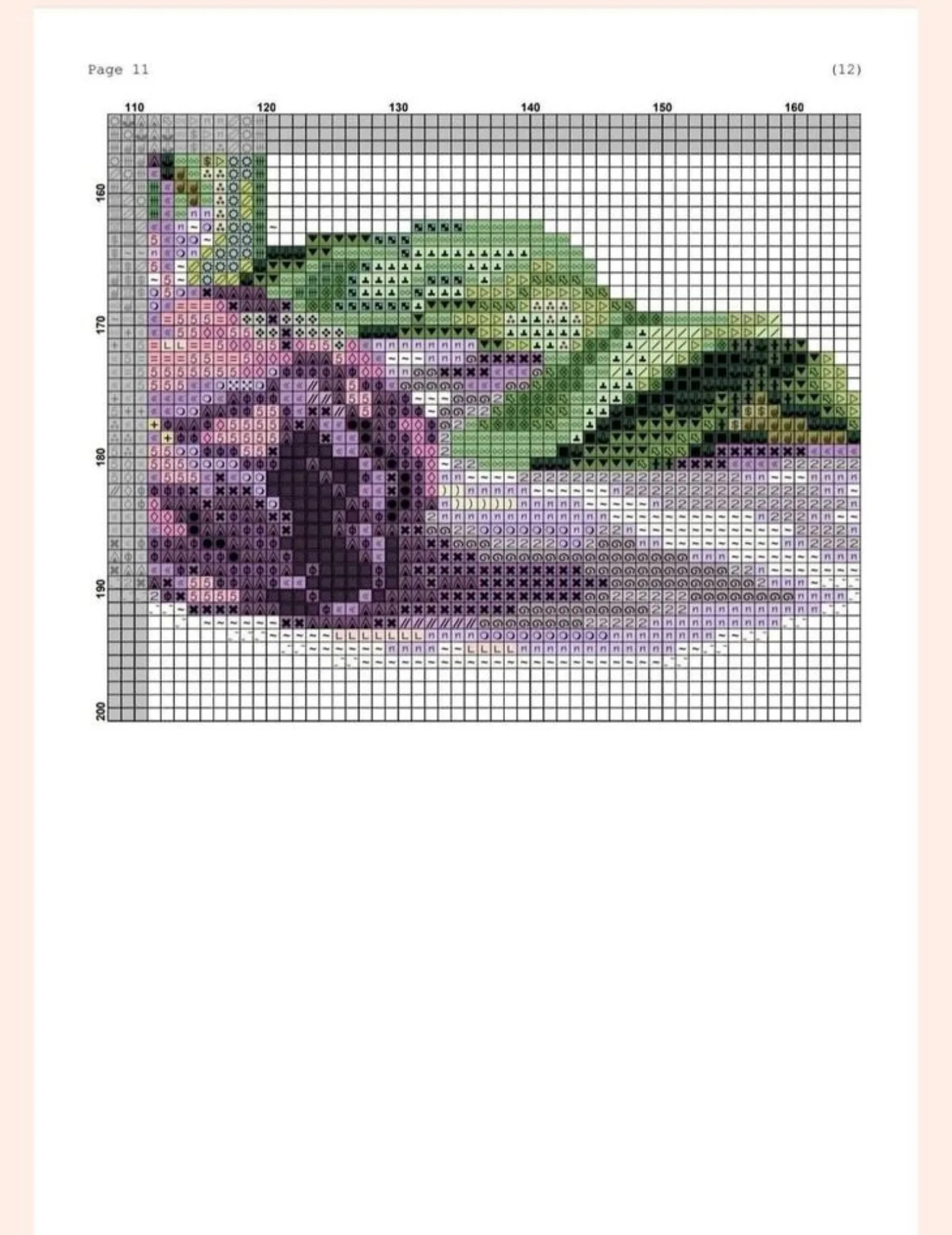 Tulips in a Glass Jar Cross Stitch Pixel Chart Pattern