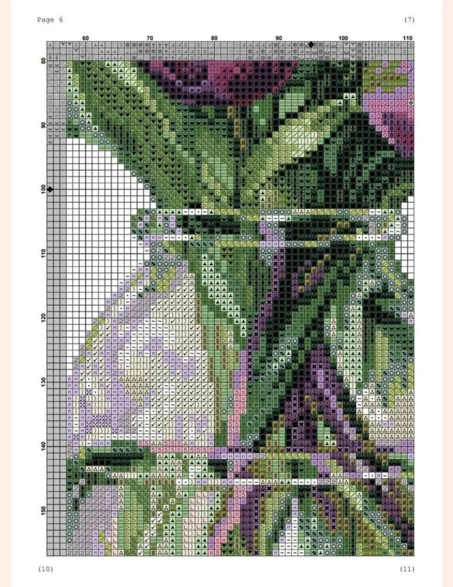 Tulips in a Glass Jar Cross Stitch Pixel Chart Pattern