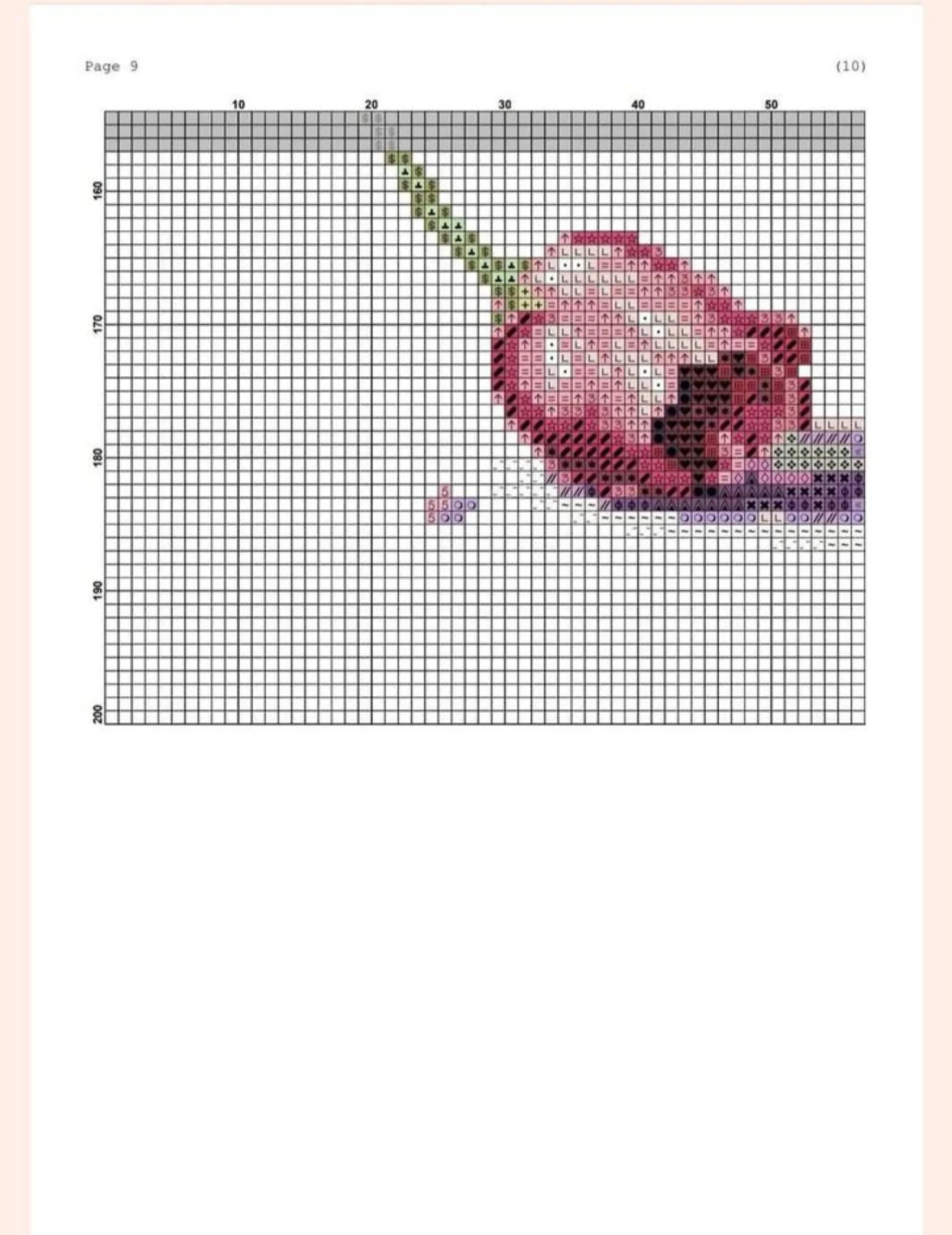 Tulips in a Glass Jar Cross Stitch Pixel Chart Pattern