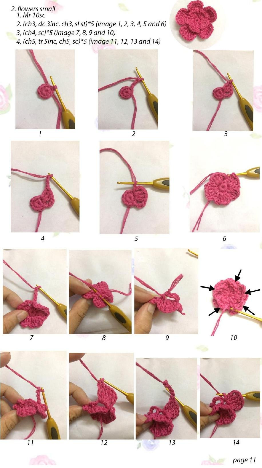 Turtle carrying flowers crochet pattern with detailed chart and materials