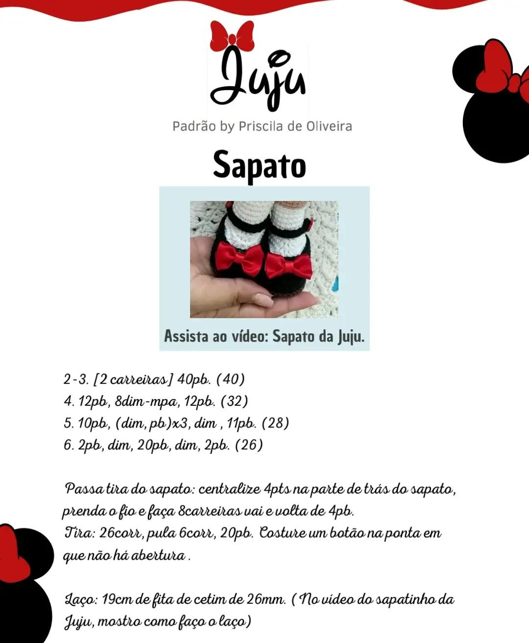 Tutoriais de Amigurumi Búp bê Juju Minnie: Materiais e Padrão Móc Len