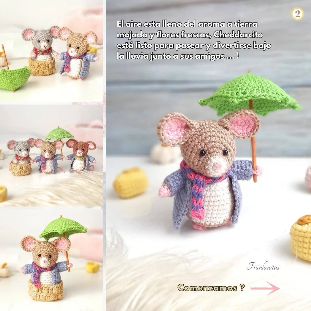 Tutorial Accesorios Cheddarcito: Abrigo, Bufanda y Paraguas