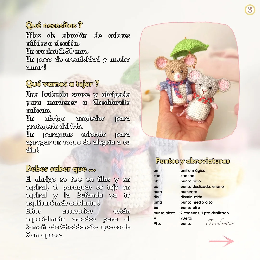 Tutorial Accesorios Cheddarcito: Abrigo, Bufanda y Paraguas