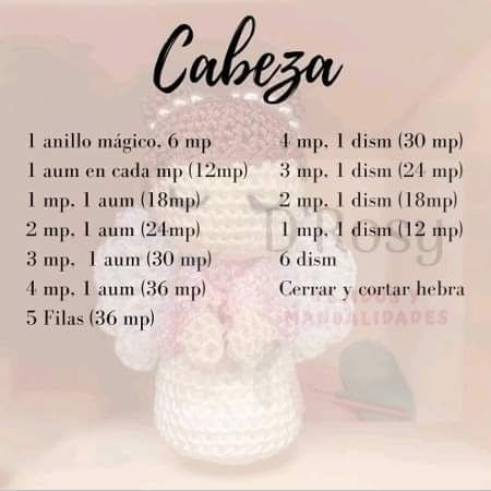 Tutorial Amigurumi Angel Doll: Head, Body, Hair and Buns