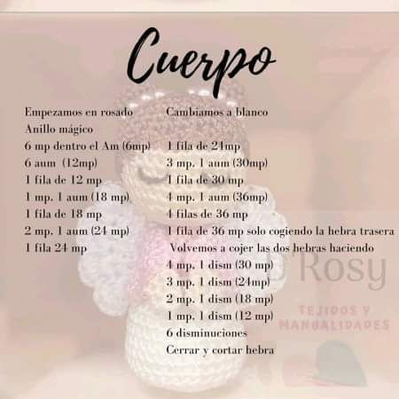 Tutorial Amigurumi Angel Doll: Head, Body, Hair and Buns