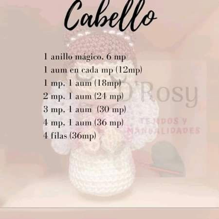 Tutorial Amigurumi Angel Doll: Head, Body, Hair and Buns