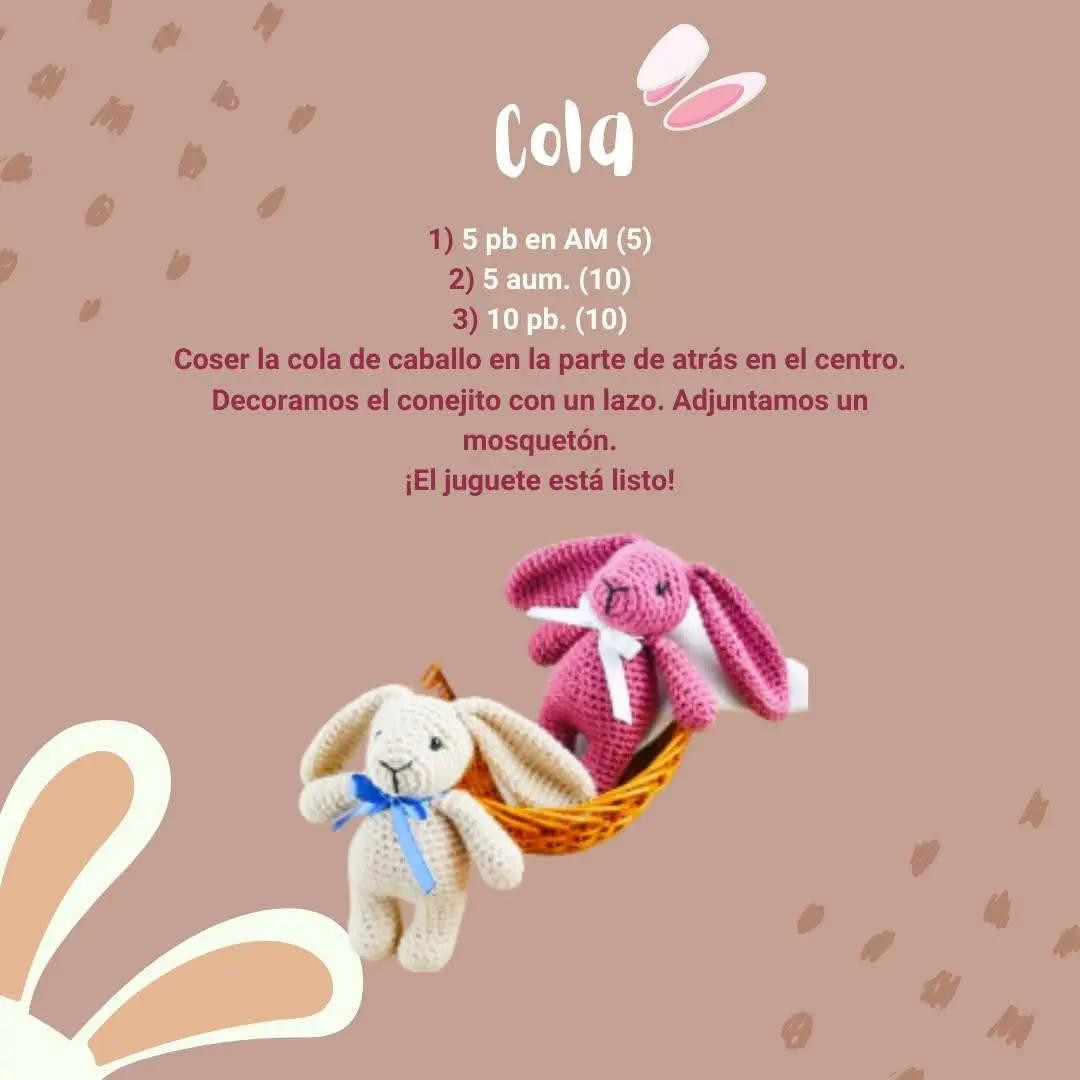 Tutorial Amigurumi Conejo Rosa y Blanco