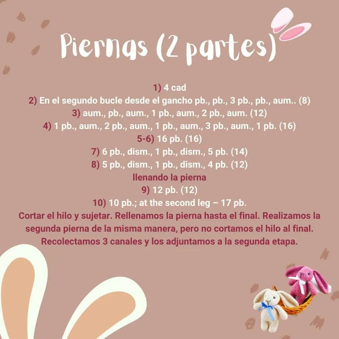 Tutorial Amigurumi Conejo Rosa y Blanco