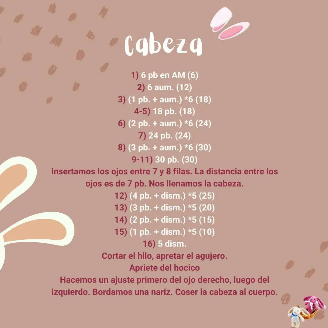 Tutorial Amigurumi Conejo Rosa y Blanco