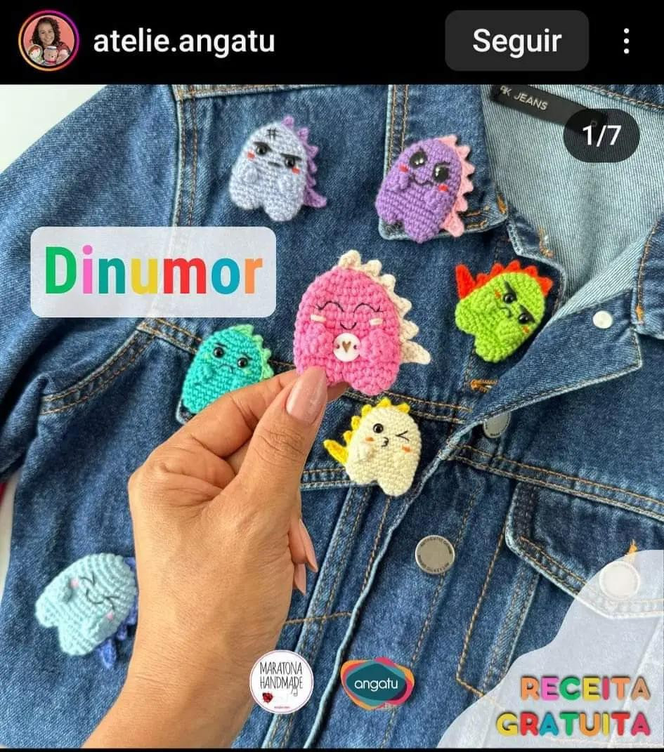 Tutorial Amigurumi Dinumor: Móc len con khủng long dễ thương