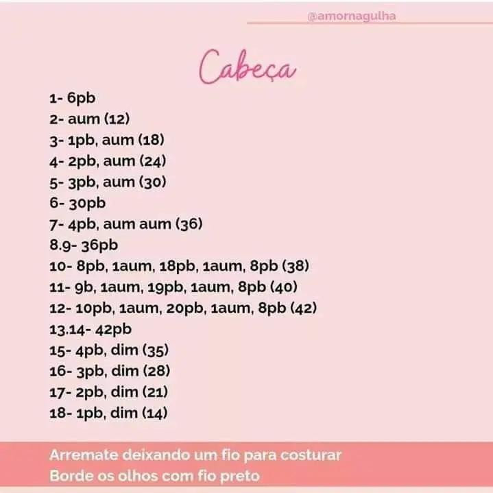 Tutorial Amigurumi Elefante Rosa Elly - Receita Grátis