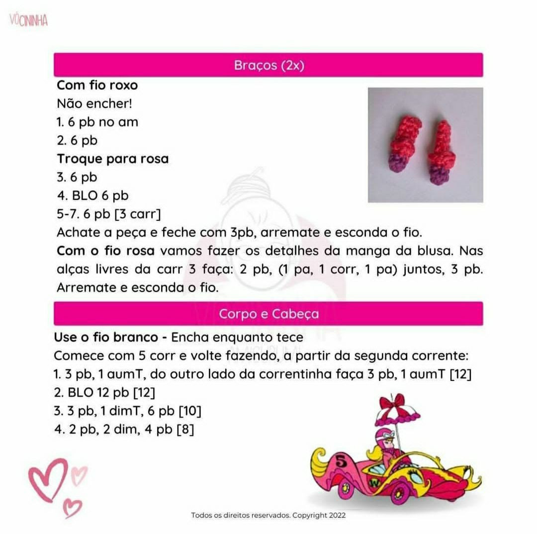 Tutorial Amigurumi Grátis: Penélope Charmosa - Guia Completo de Crochê