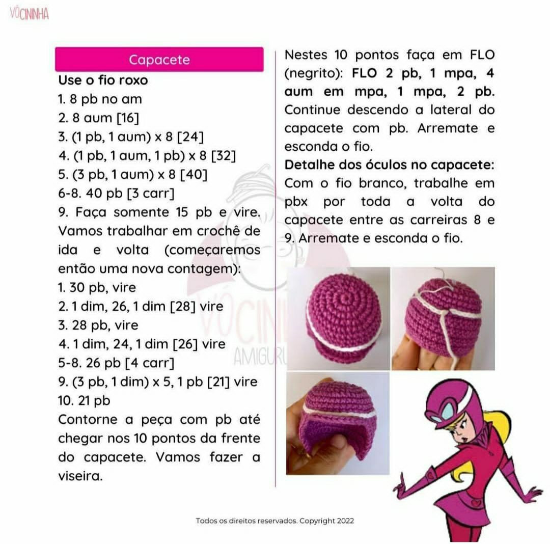 Tutorial Amigurumi Grátis: Penélope Charmosa - Guia Completo de Crochê