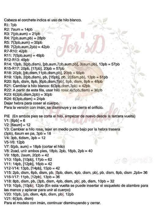 Tutorial Amigurumi Gummy Bear Rosa Fresa - Patrón Gratis