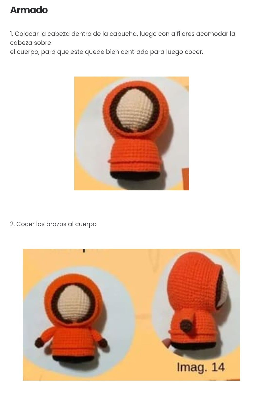Tutorial Amigurumi Kenny South Park - Patrón Gratis
