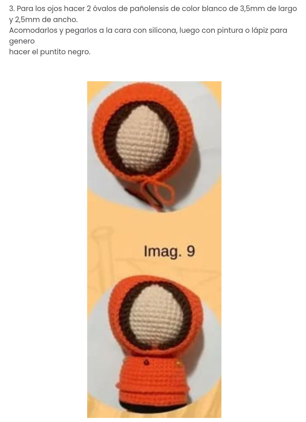 Tutorial Amigurumi Kenny South Park - Patrón Gratis