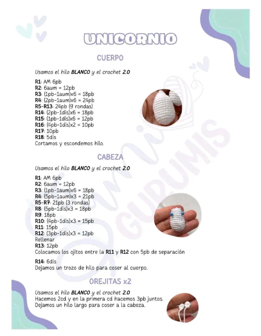 Tutorial Amigurumi: Muñeca con Unicornio