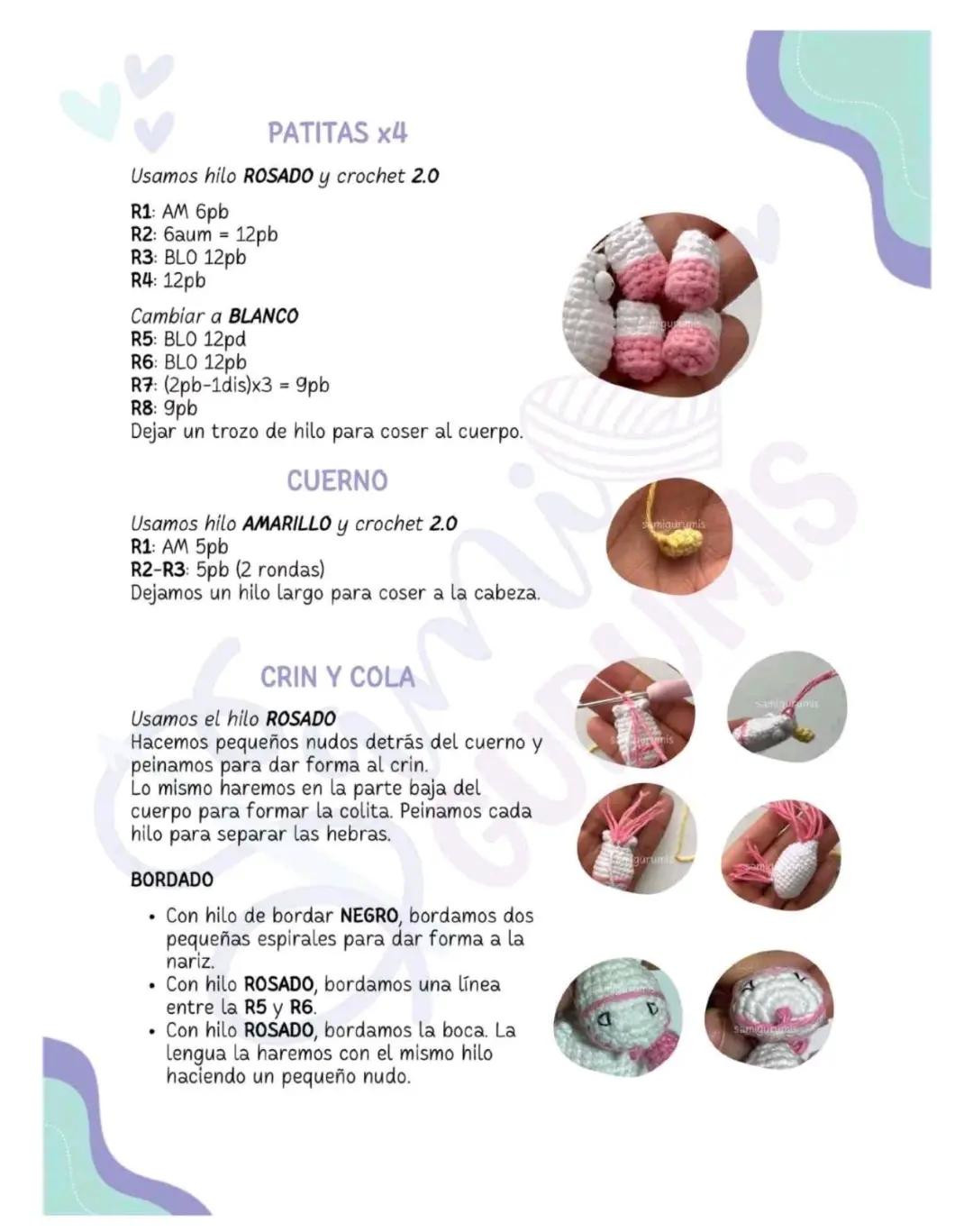 Tutorial Amigurumi: Muñeca con Unicornio