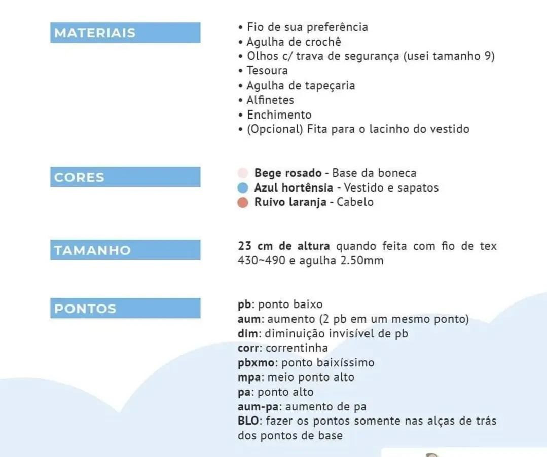 Tutorial Amigurumi Muñeca de Crochet con Vestido Azul y Cabello Rojo
