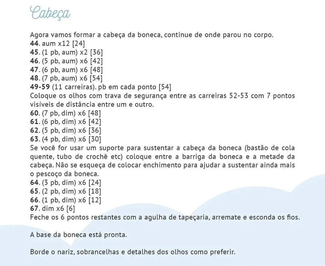 Tutorial Amigurumi Muñeca de Crochet con Vestido Azul y Cabello Rojo