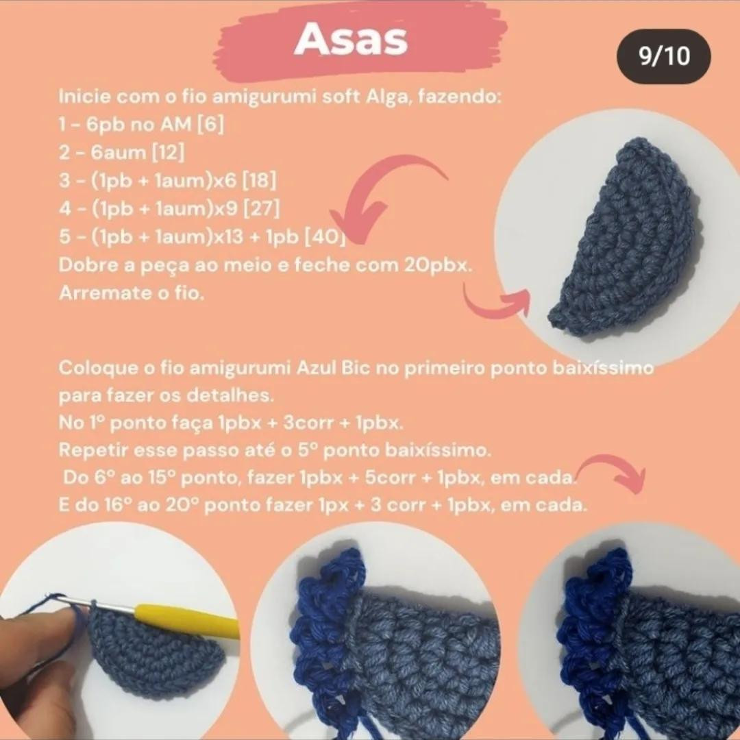 Tutorial Amigurumi Nilo: Porta-trecos Anil Azul