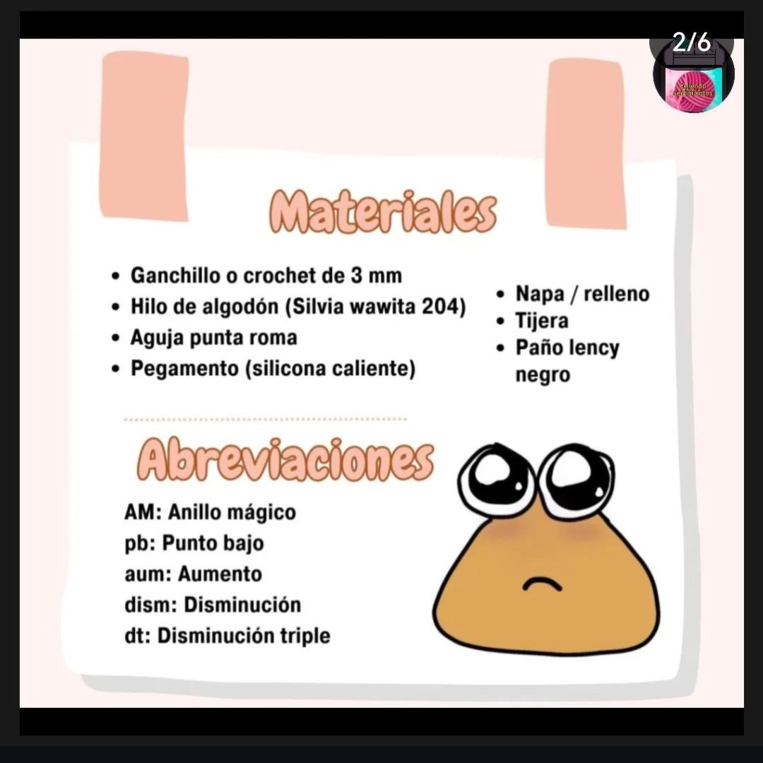 Tutorial Amigurumi Pou Triste - Crochet Pattern