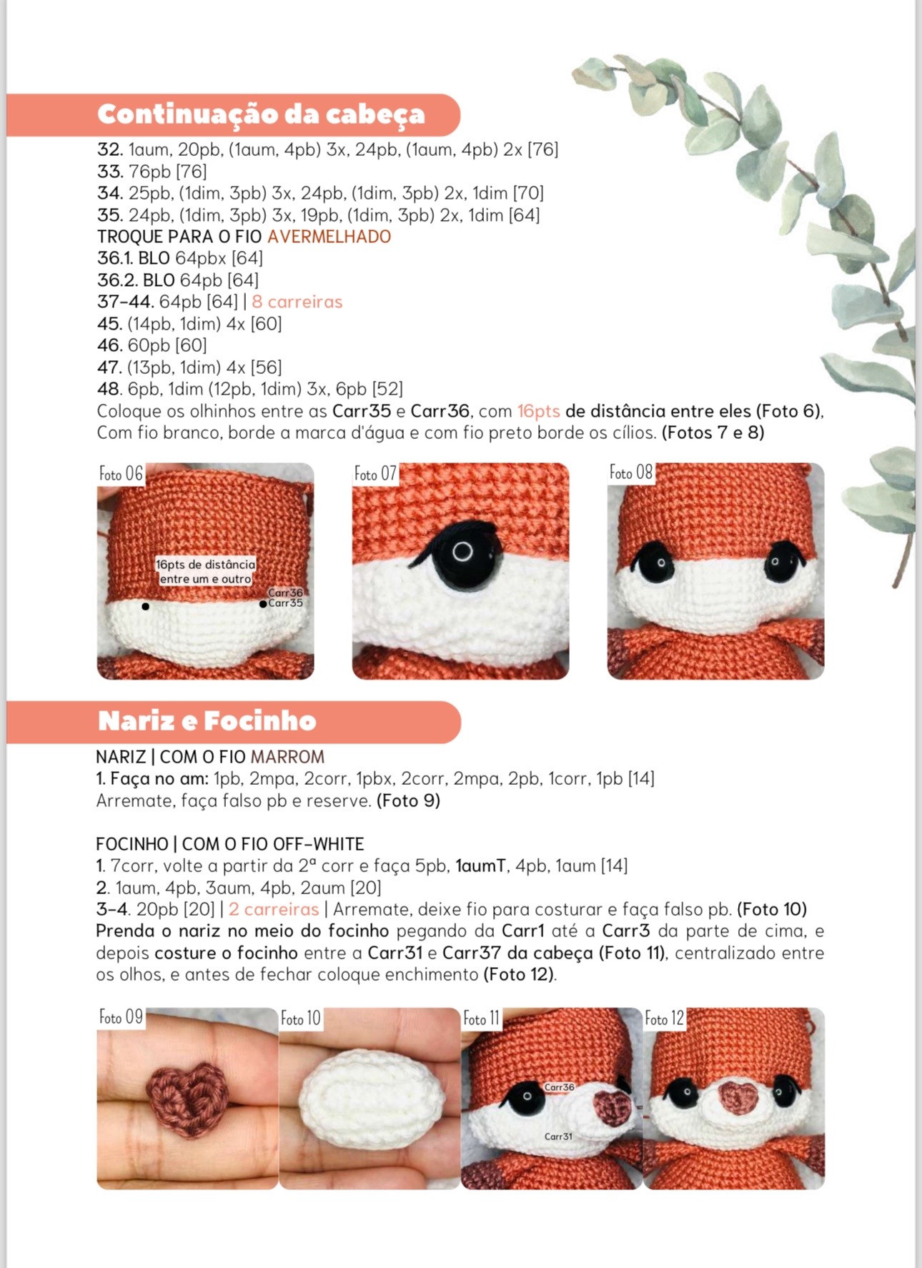 Tutorial Amigurumi Raposa Baby - Guia Completo