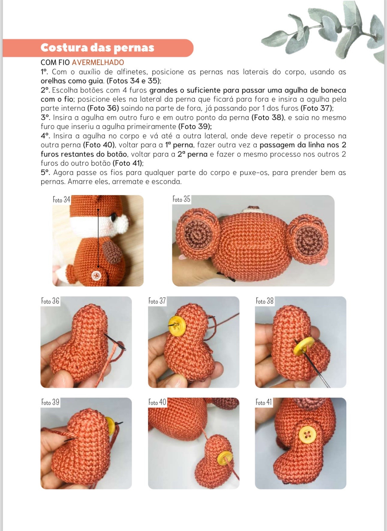 Tutorial Amigurumi Raposa Baby - Guia Completo