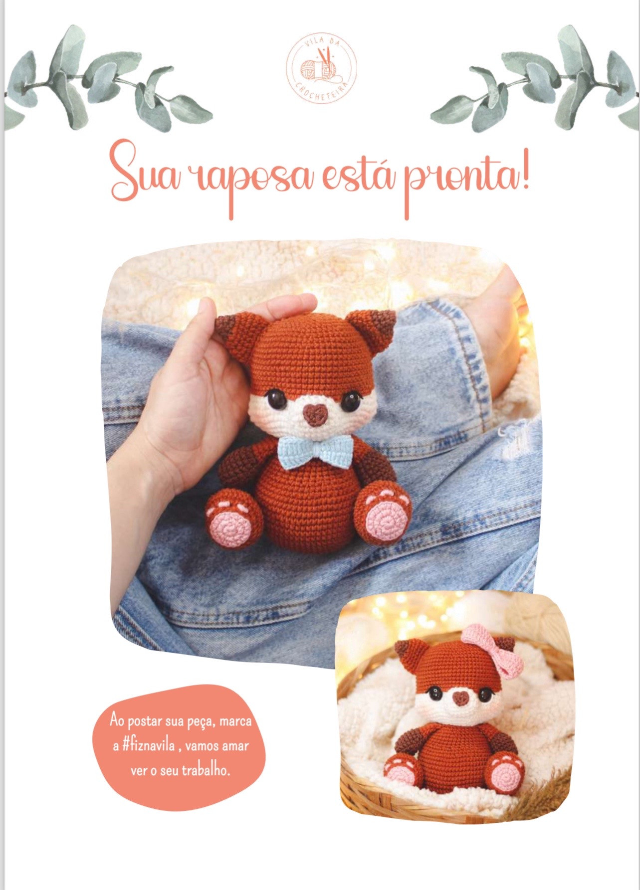 Tutorial Amigurumi Raposa Baby - Guia Completo