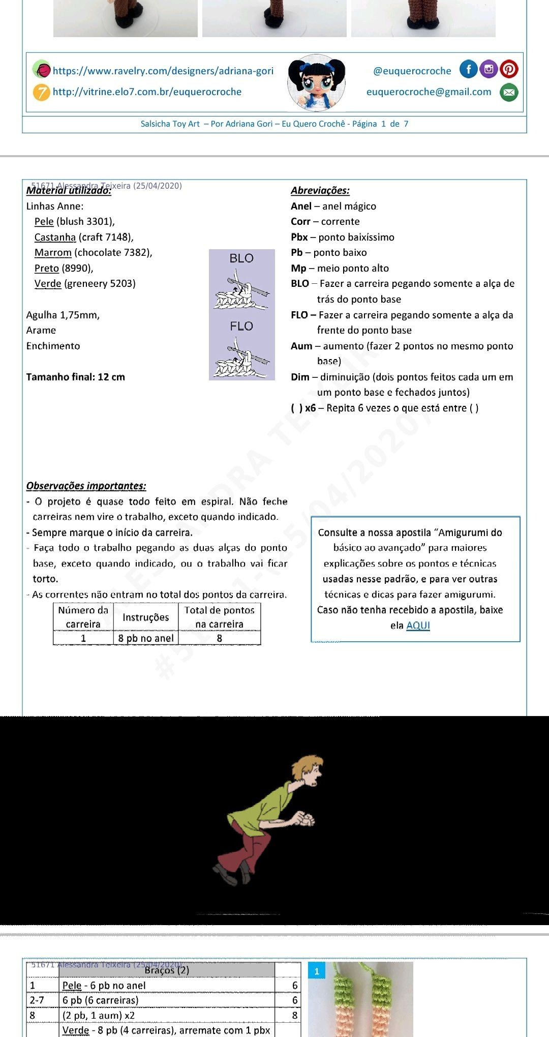 Tutorial Amigurumi Scooby-Doo Móc Len Chi Tiết