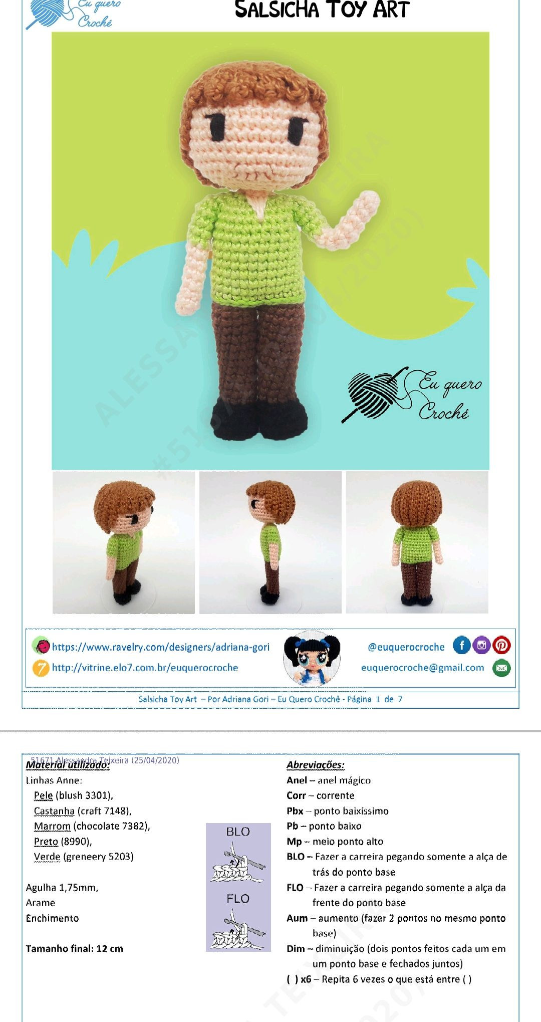 Tutorial Amigurumi Scooby-Doo Móc Len Chi Tiết