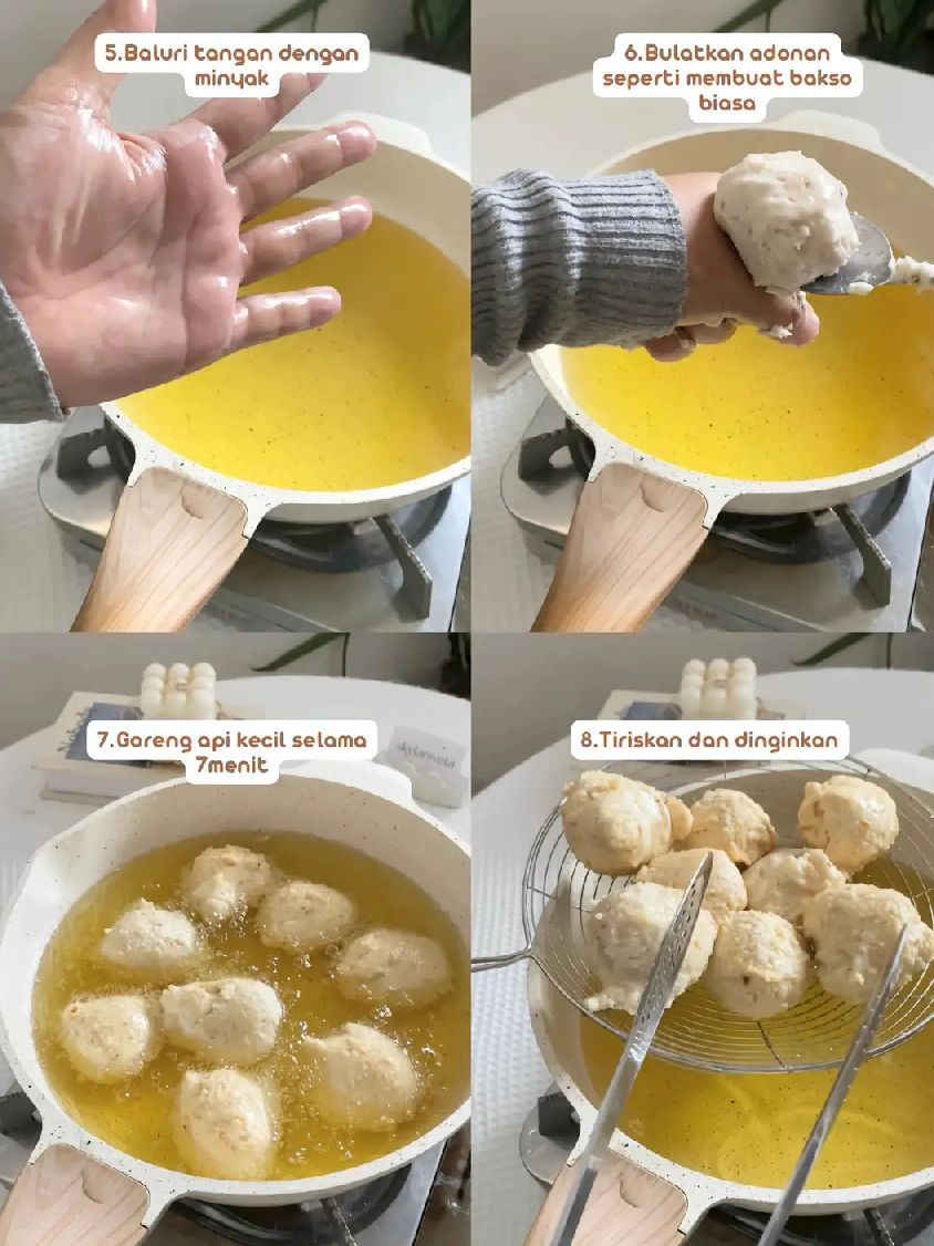 Tutorial Cách Làm Bakso Goreng Mekaar (Bakso Hoa) Giòn Rụm, Công Thức Chi Tiết