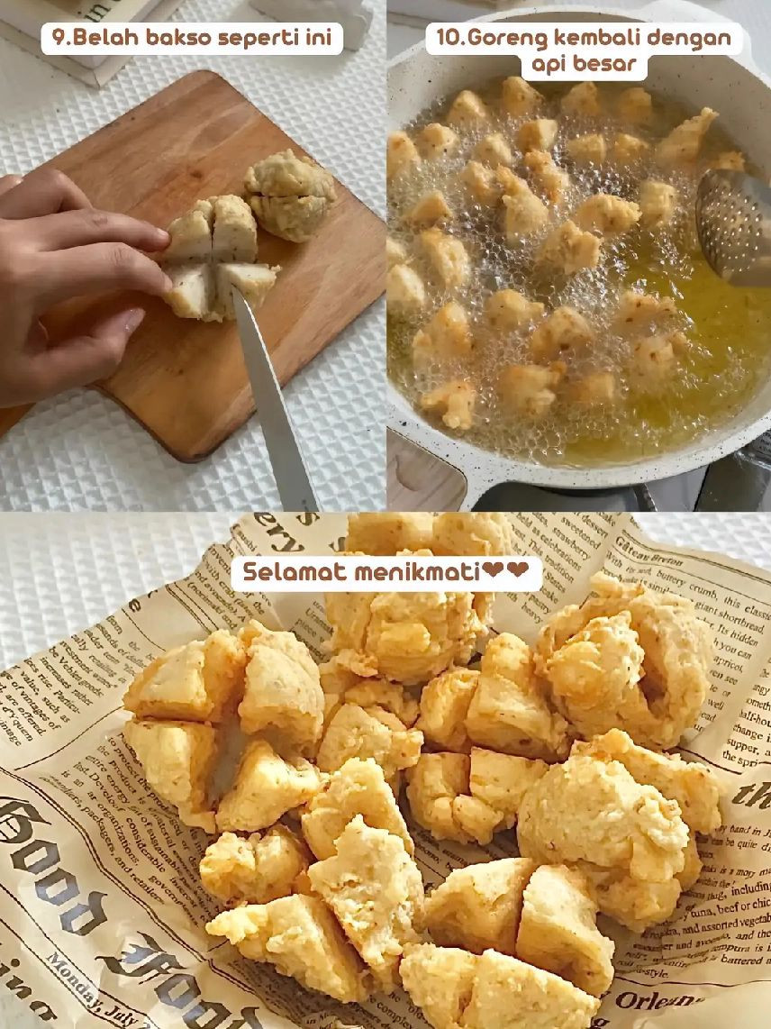 Tutorial Cách Làm Bakso Goreng Mekaar (Bakso Hoa) Giòn Rụm, Công Thức Chi Tiết