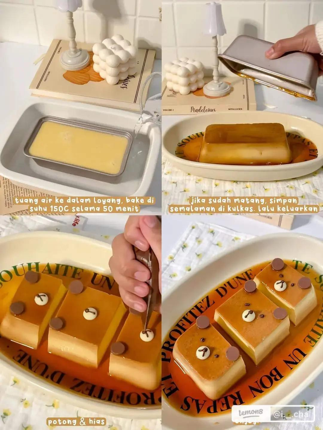 Tutorial Caramel Pudding: Cara Membuat Puding Karamel Halus dengan Hiasan Lucu