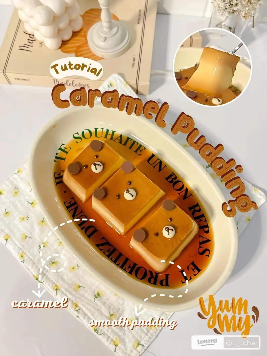 Tutorial Caramel Pudding: Cara Membuat Puding Karamel Halus dengan Hiasan Lucu