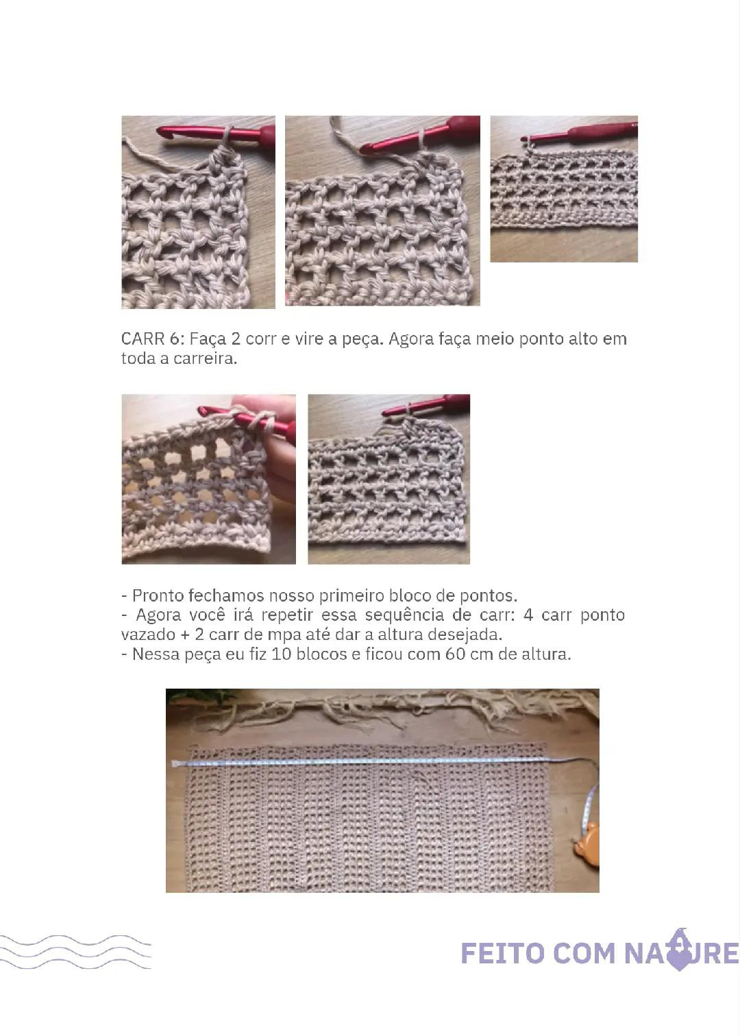 Tutorial: Casaco Casulo Nature - Móc áo khoác poncho màu be từ sợi cotton