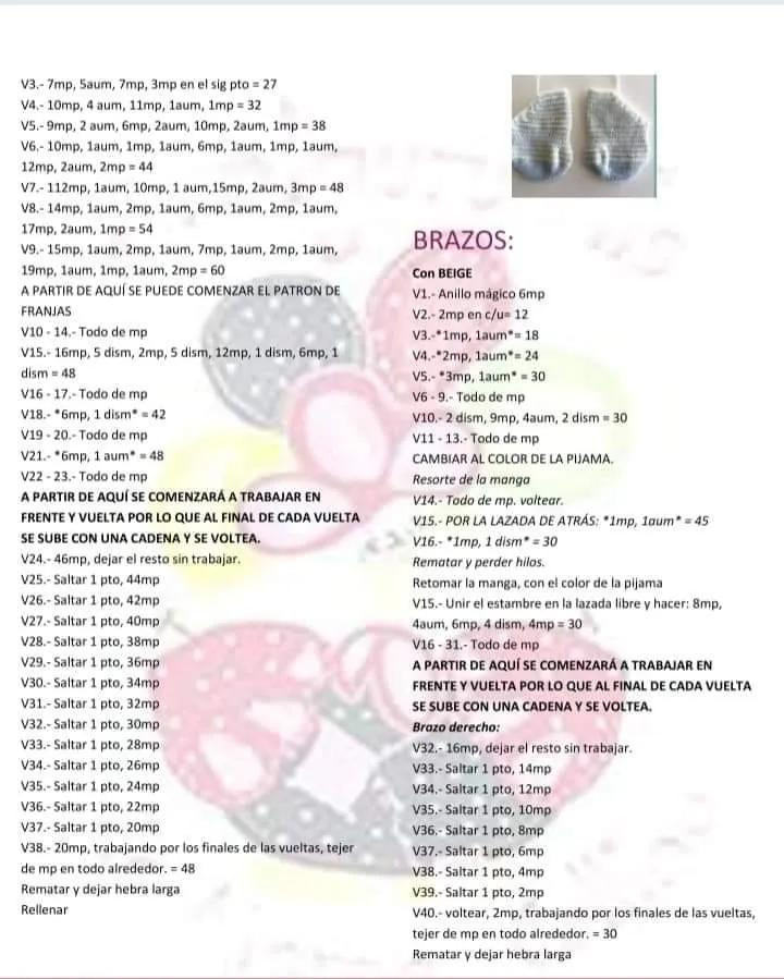 Tutorial completo de gusción para hacer el oso dormilón con pijama rosa y azul