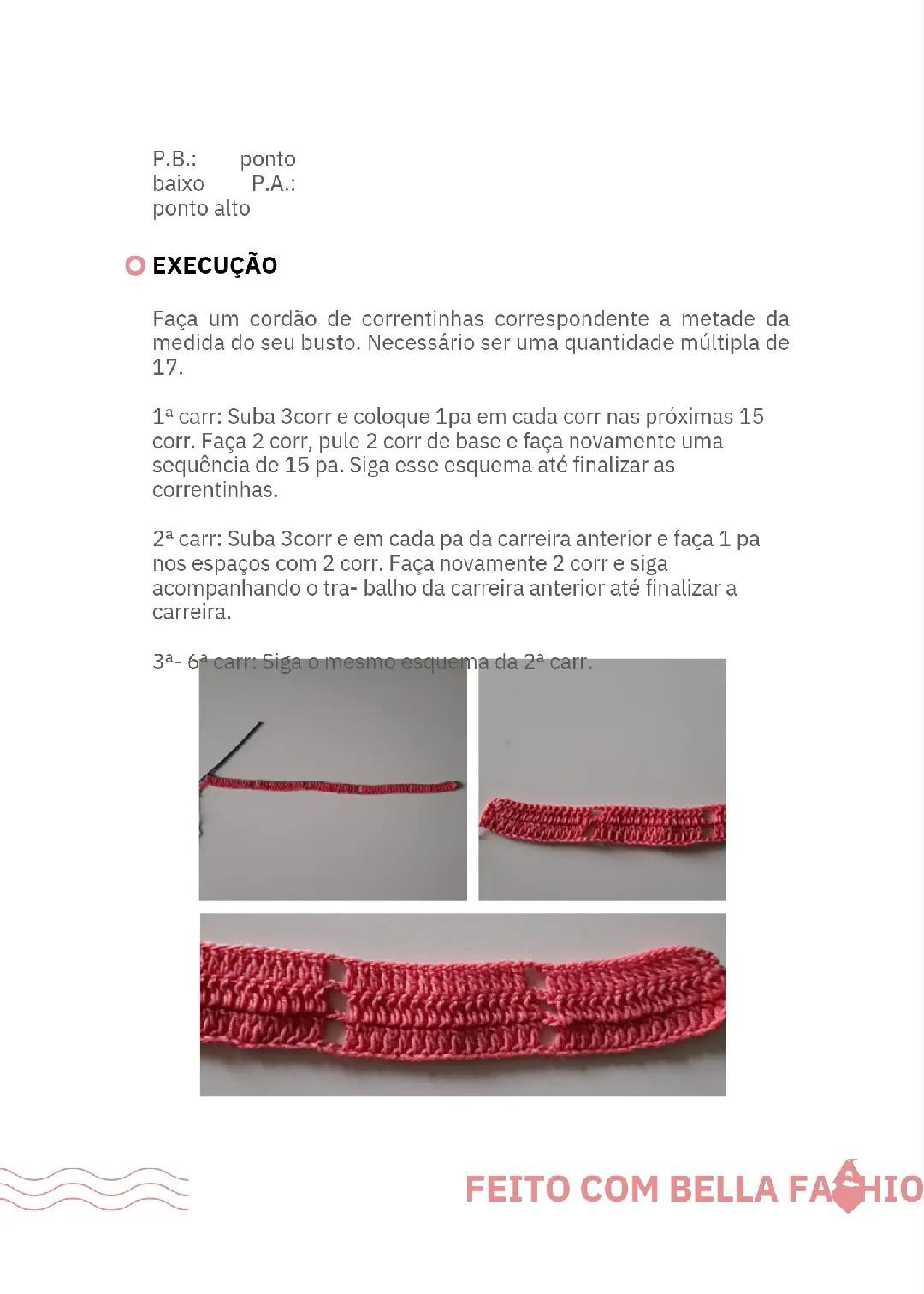 Tutorial Crochê de Verão: Top Crop Rosa com Ponto Vazado