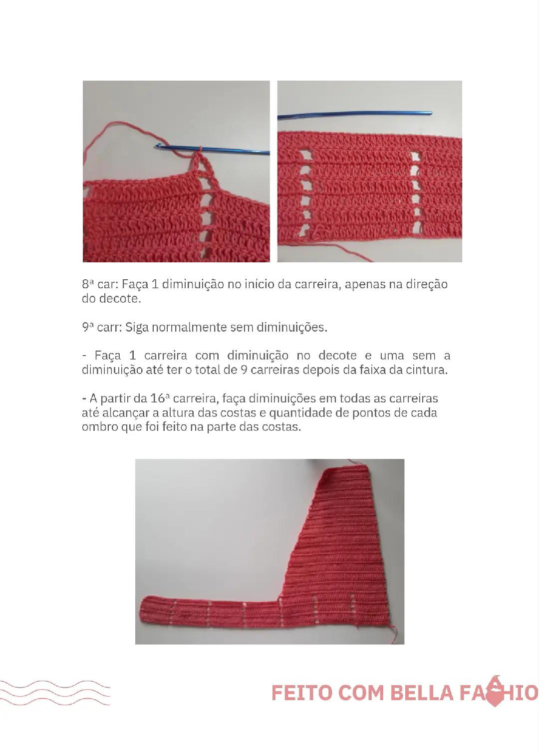 Tutorial Crochê de Verão: Top Crop Rosa com Ponto Vazado