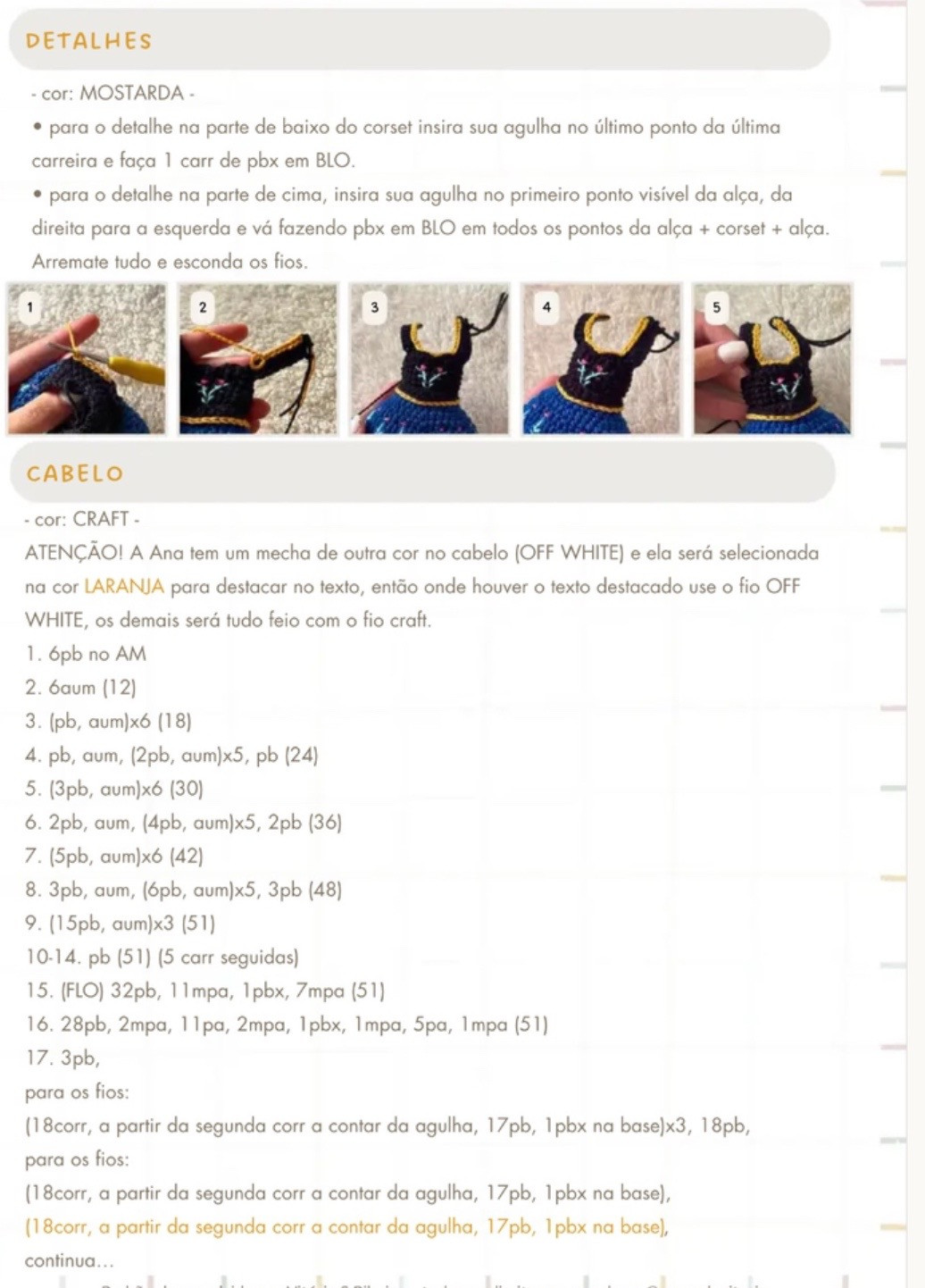 Tutorial Crochet Amigurumi Búp bê Anna Frozen