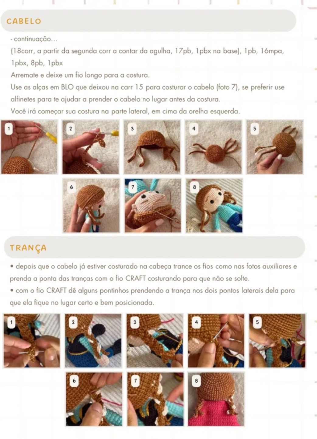 Tutorial Crochet Amigurumi Búp bê Anna Frozen