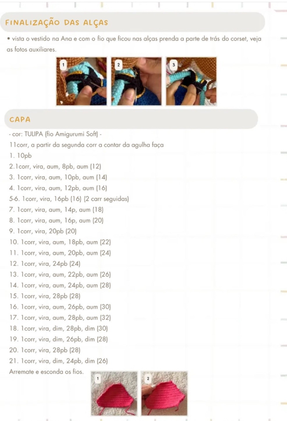 Tutorial Crochet Amigurumi Búp bê Anna Frozen