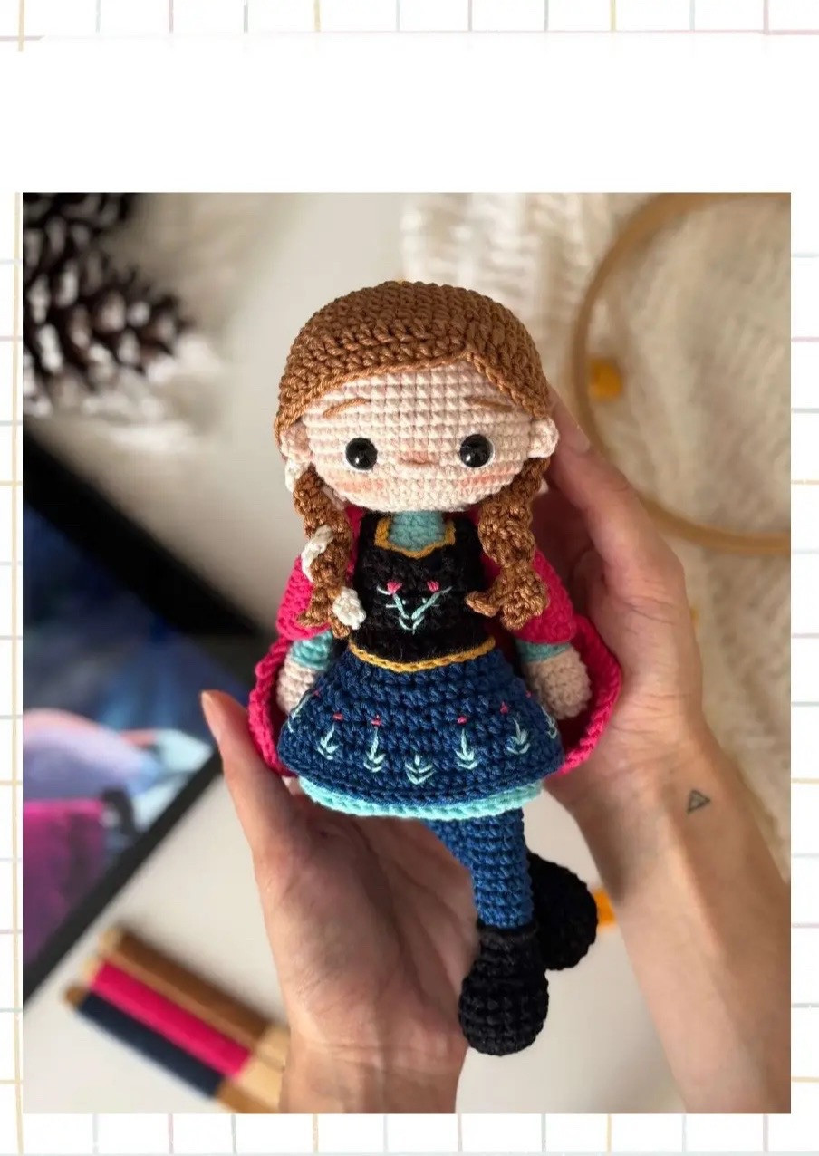 Tutorial Crochet Amigurumi Búp bê Anna Frozen