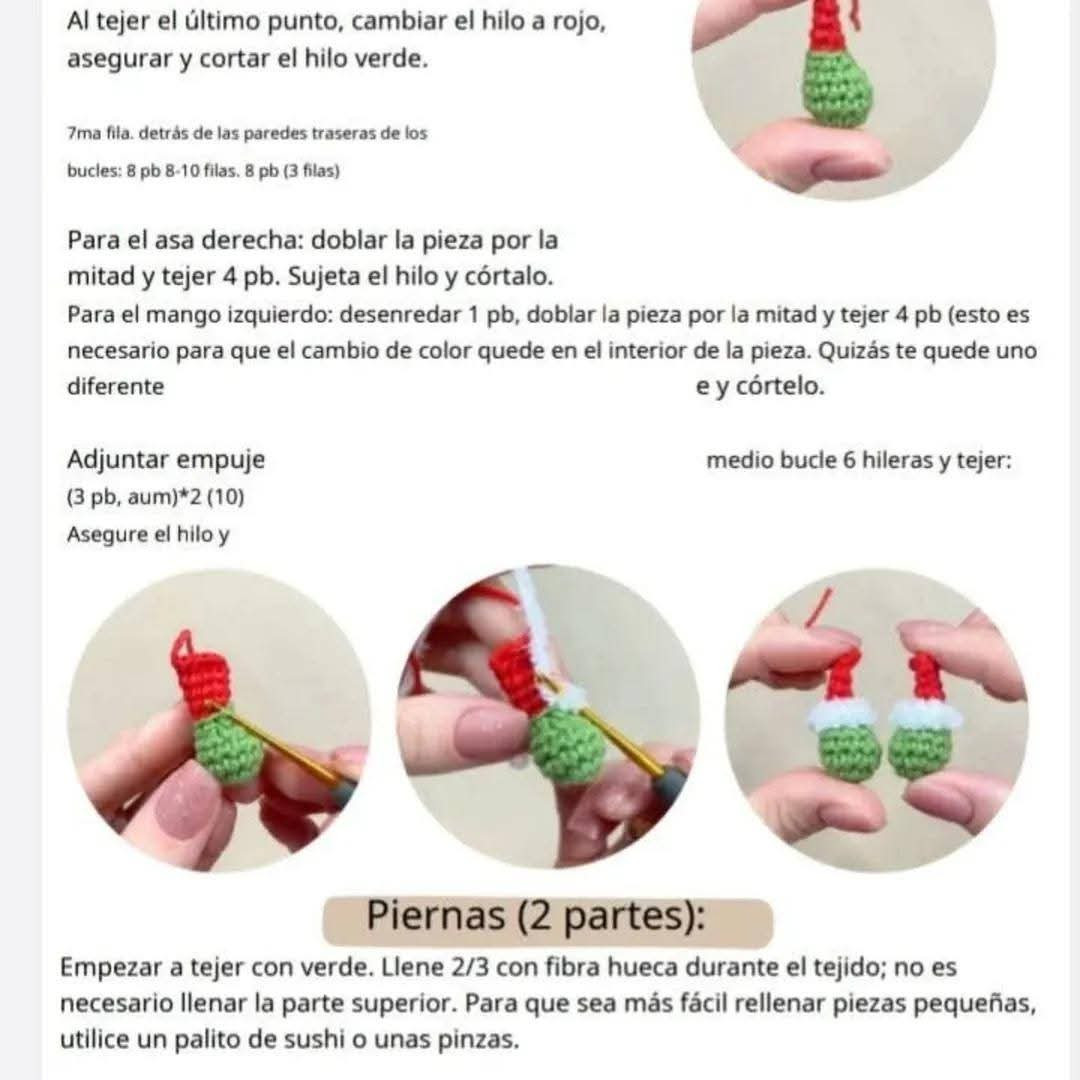 Tutorial crochet amigurumi Grinch Navidad