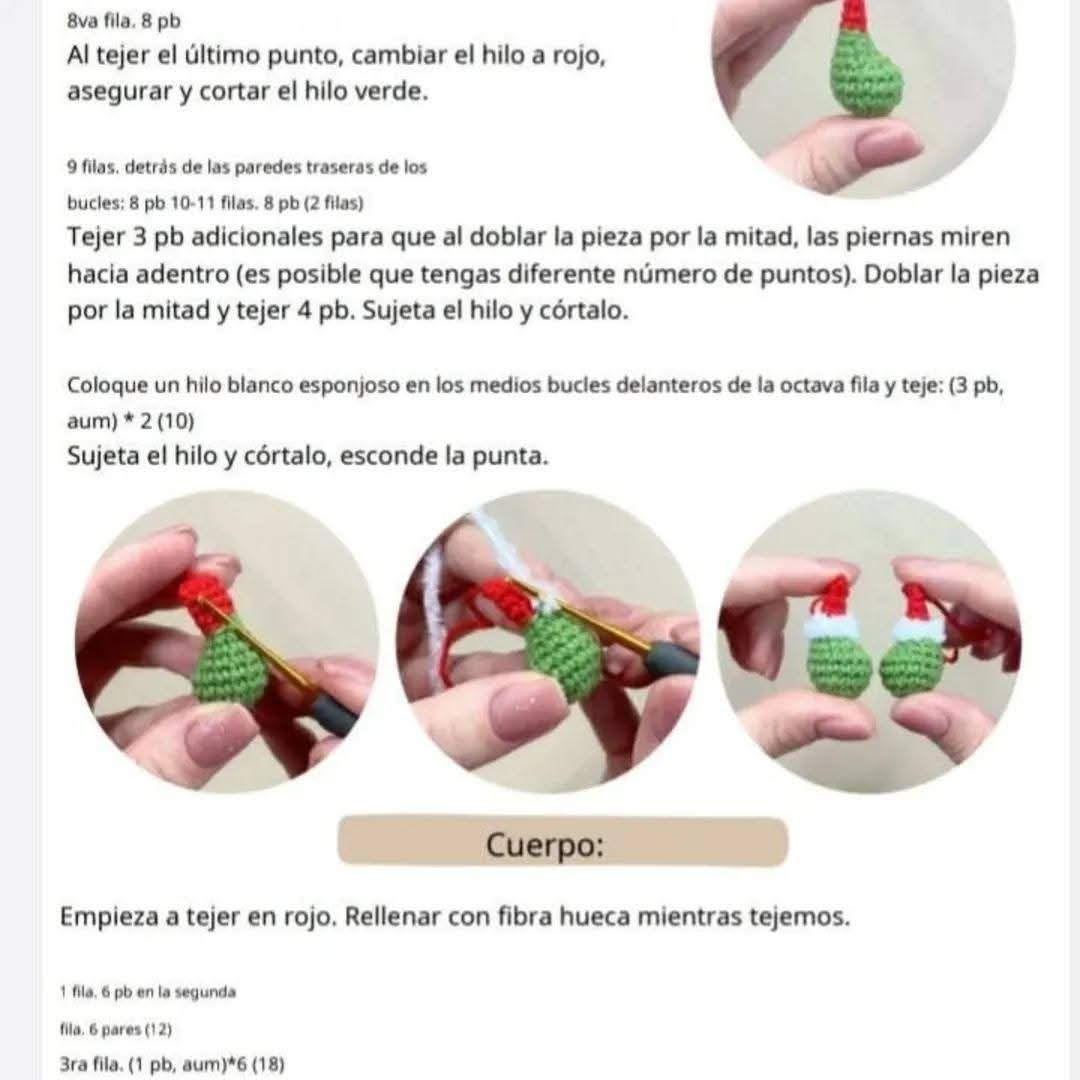 Tutorial crochet amigurumi Grinch Navidad