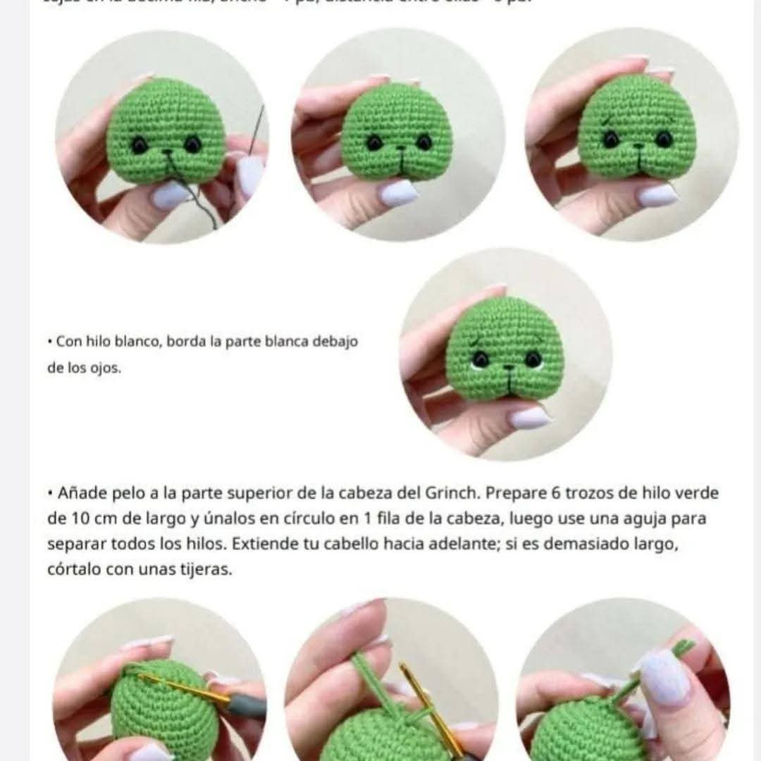 Tutorial crochet amigurumi Grinch Navidad