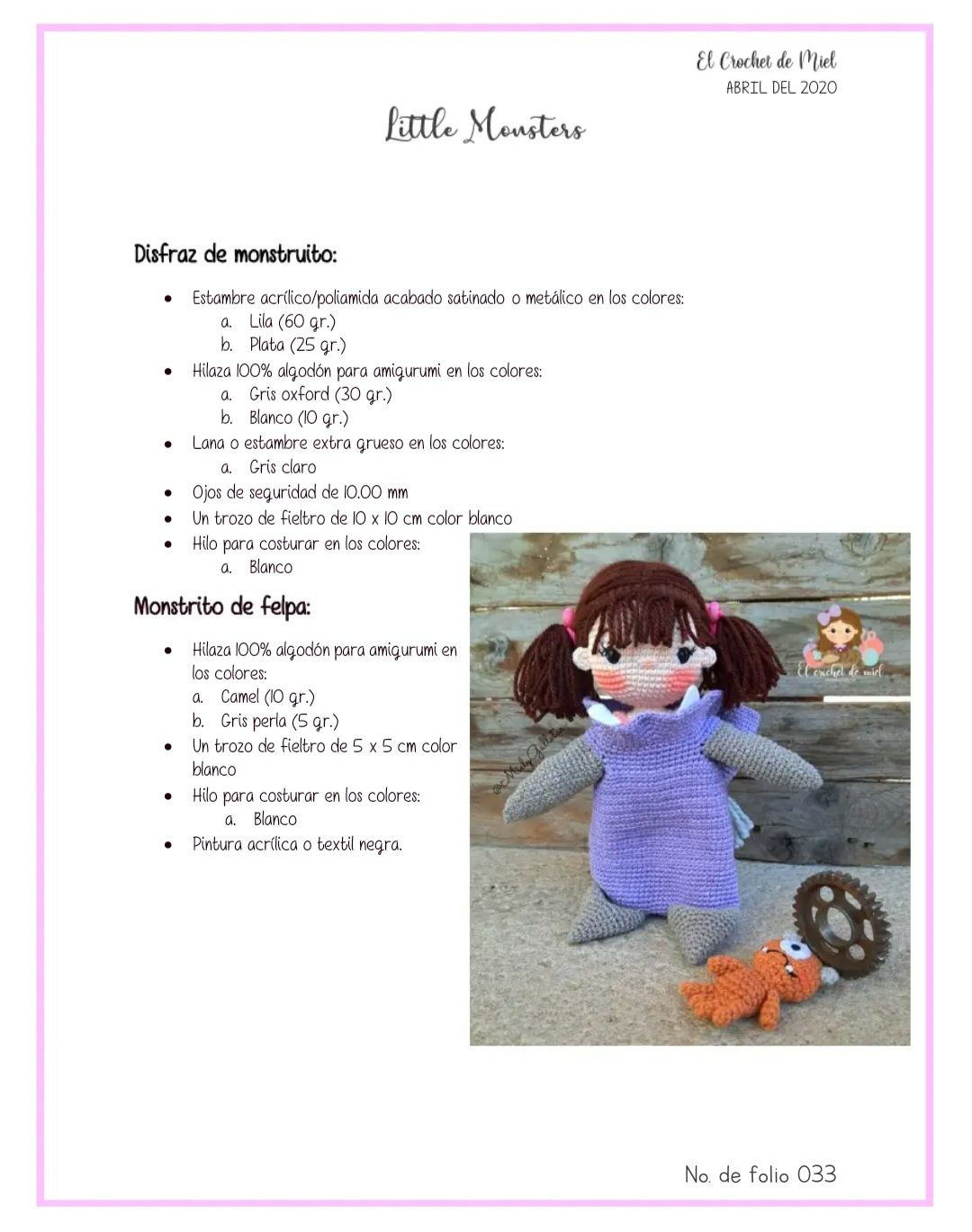 Tutorial Crochet Amigurumi Little Monsters: Búp bê và quái vật nhỏ dễ thương