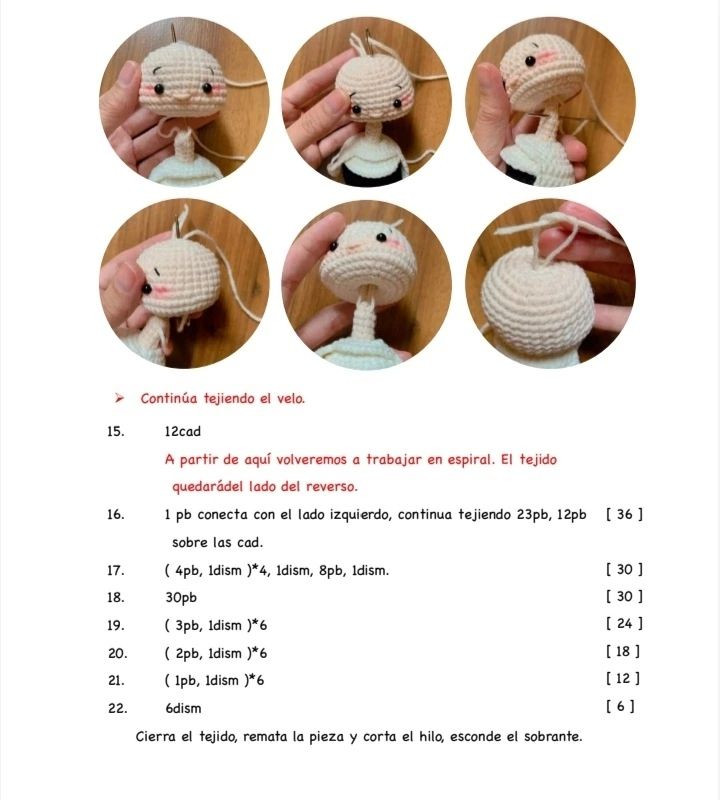 Tutorial crochet amigurumi monja negra paso a paso