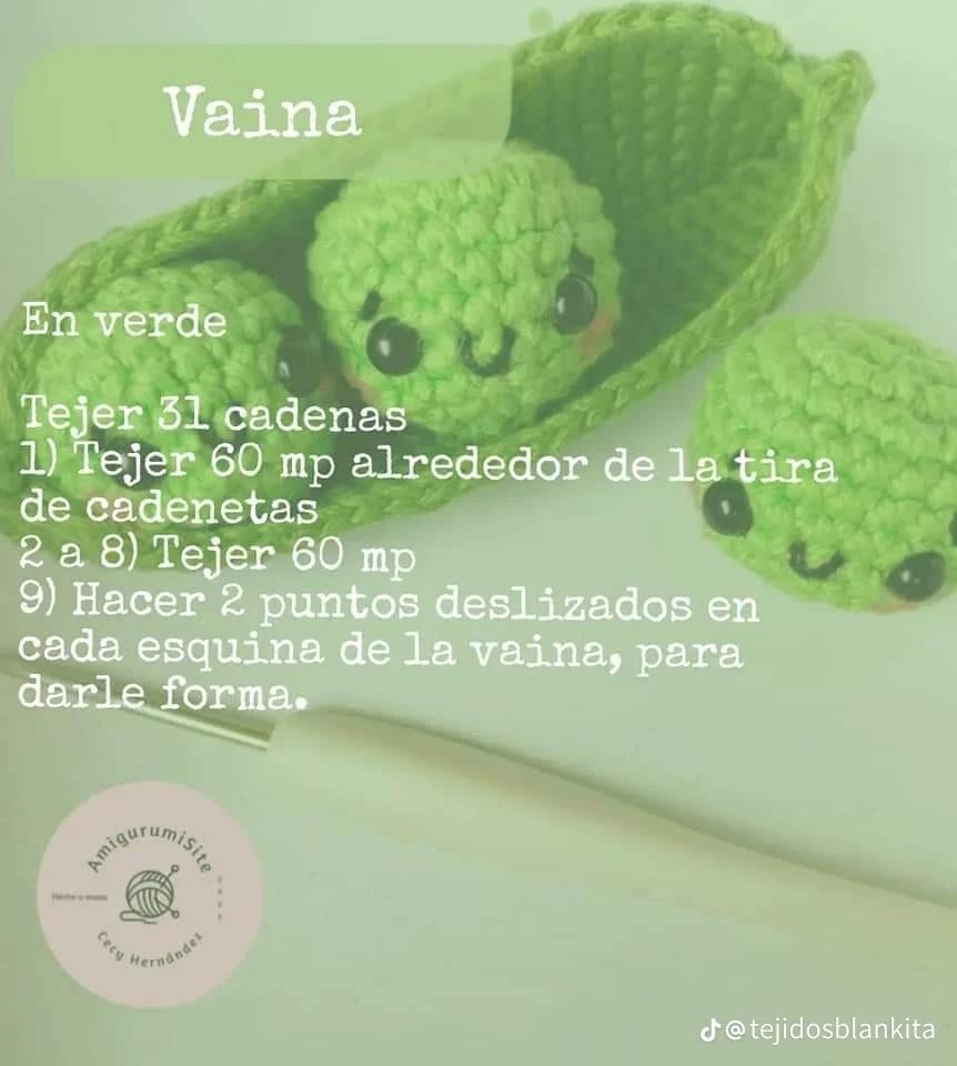 Tutorial Crochet Amigurumi Peas in a Pod Pattern